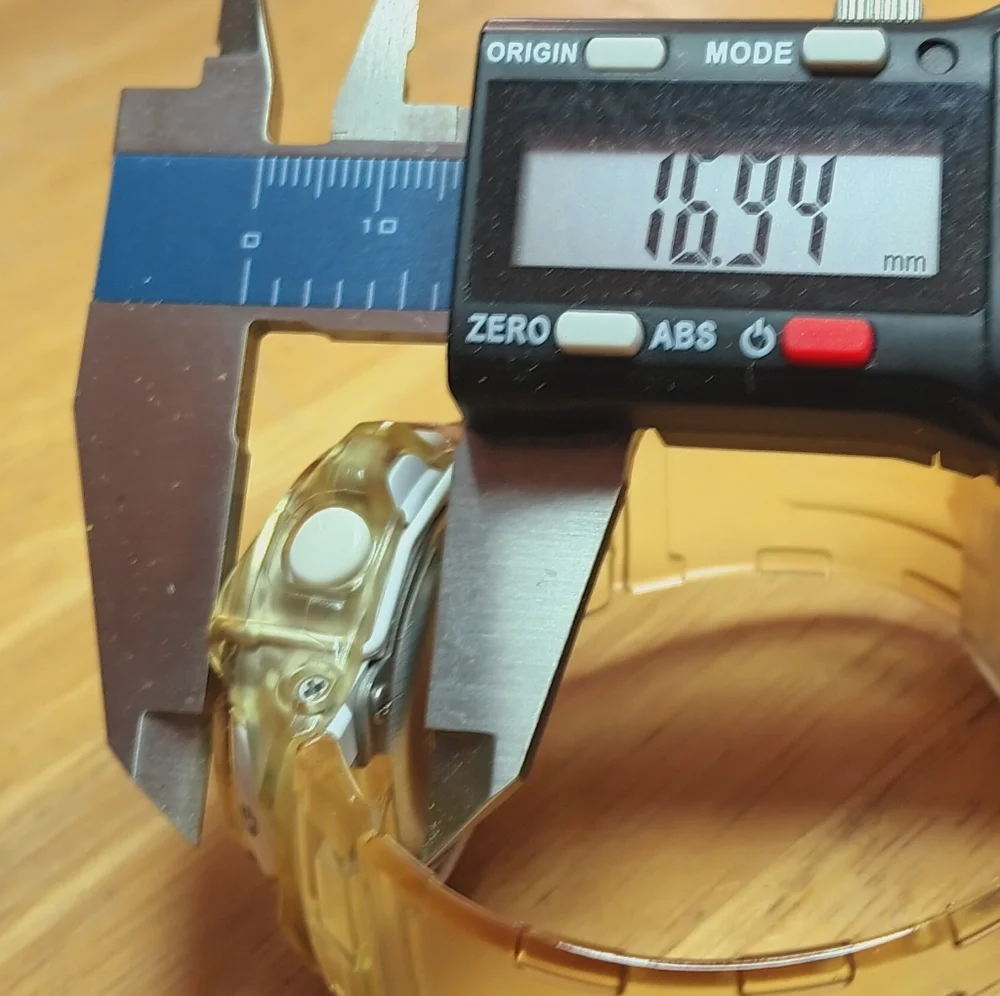 X Casio Baby-G Amber Digital Watch 43mm case with white wire protective cage - Picture 9 of 9